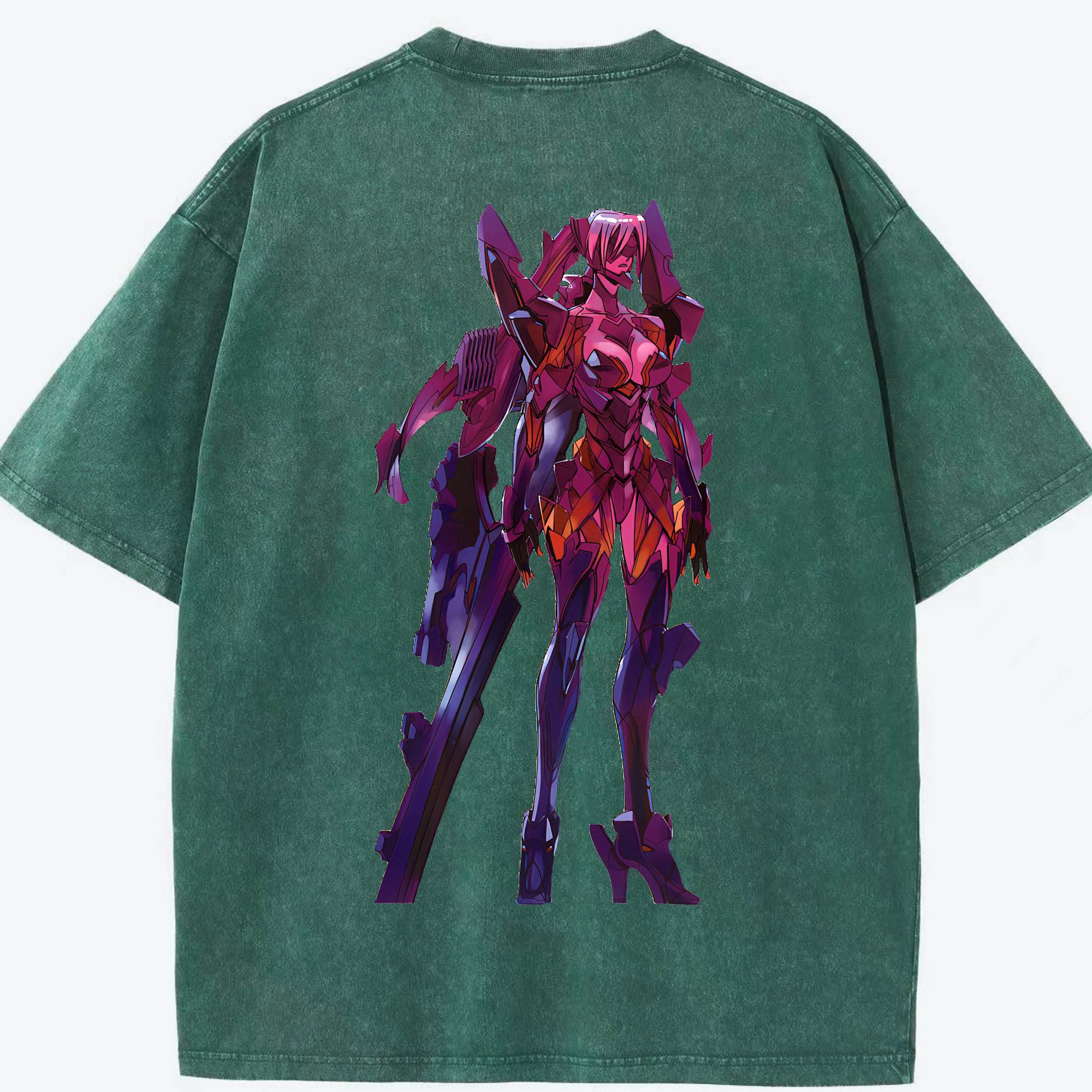 （画像用） EVA 新世紀エヴァンゲリオン 綿100% ヴィンテージ風 半袖Tシャツ（背面プリント）